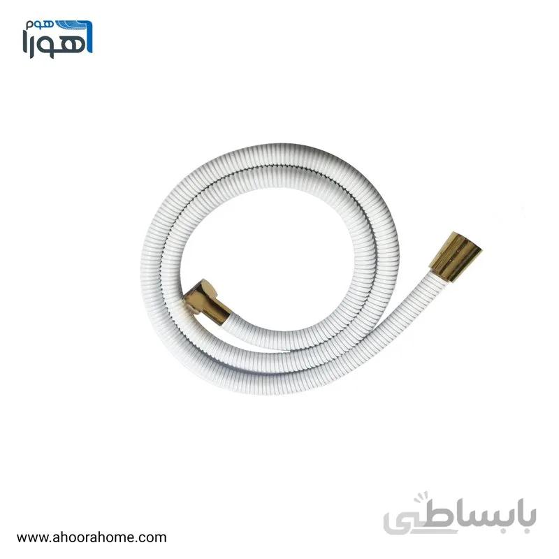 شلنگ دوش حمام هانیس سفید طلایی
