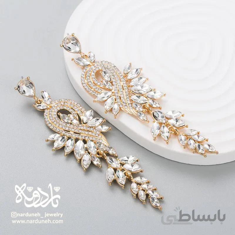 گوشواره نگین سیلور - 04