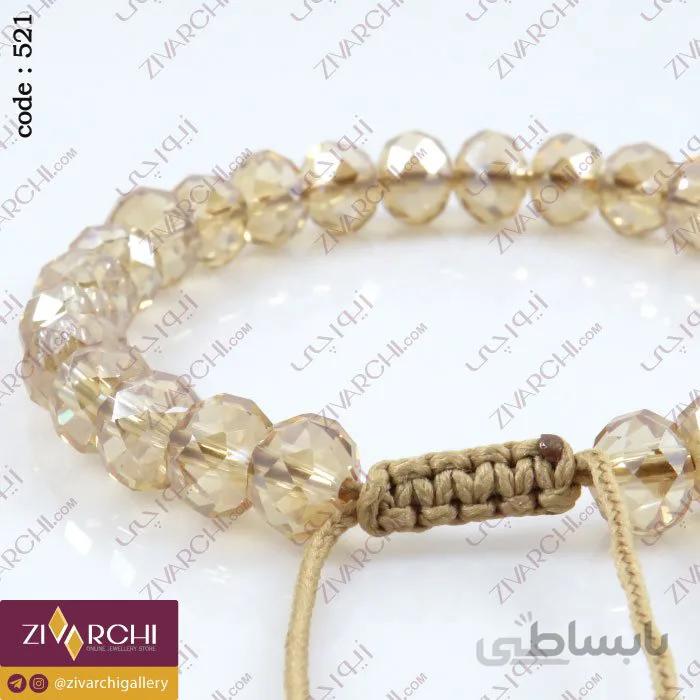 دستبند مهره ای کریستالی 521