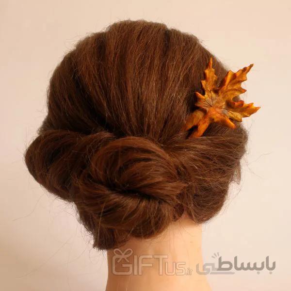 گیره مو طرح برگ چنار