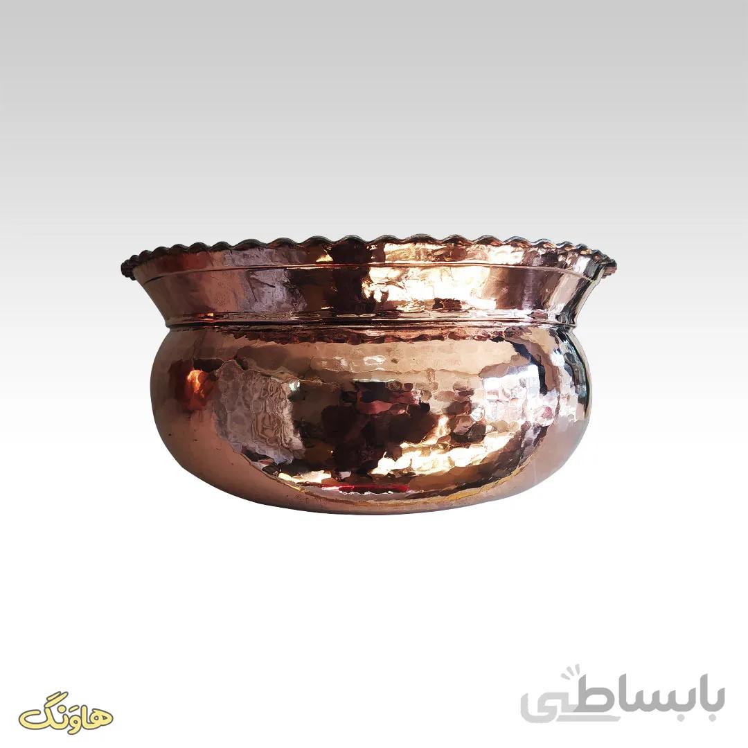 گلدان مسی لبه کنگره K004