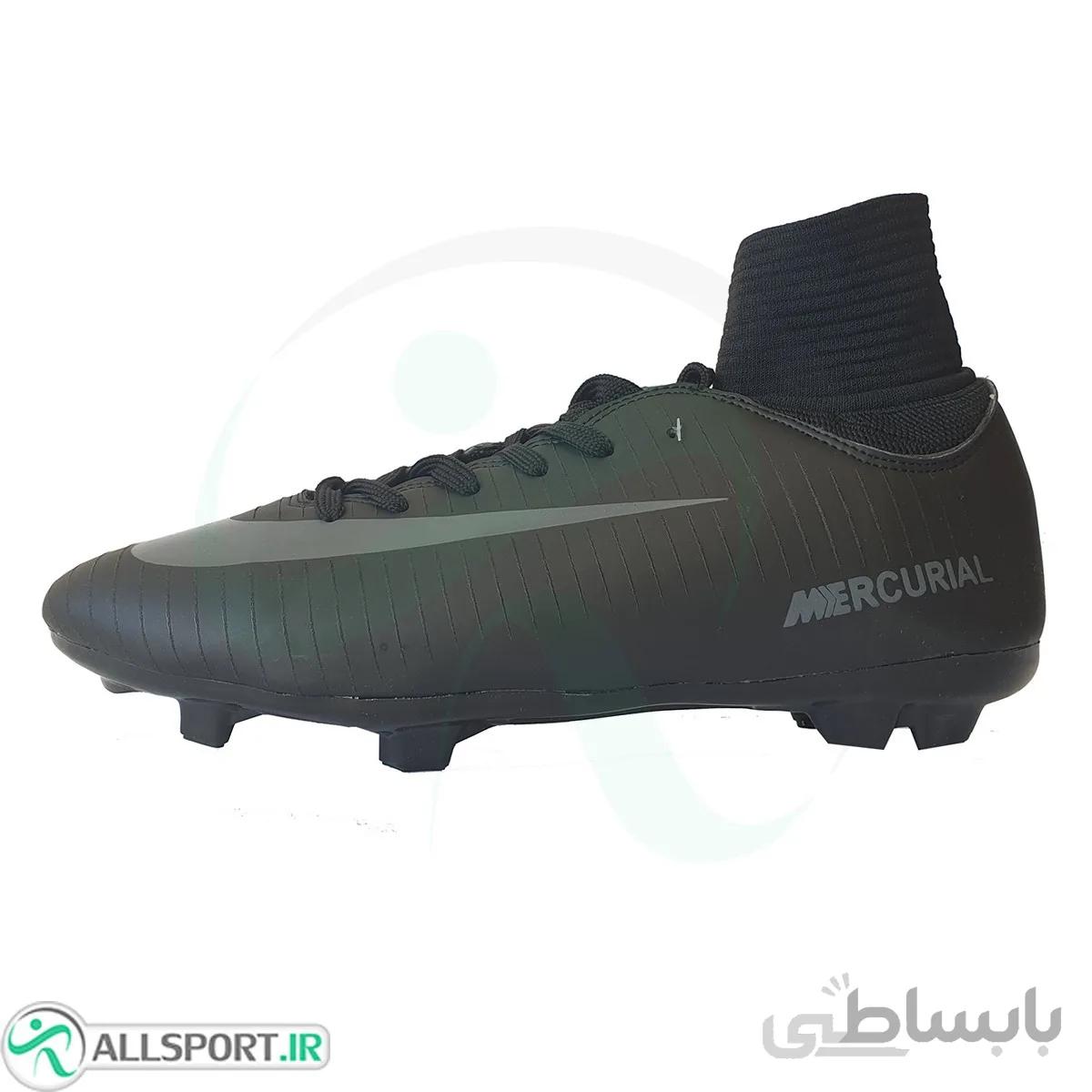 کفش فوتبال نایک مرکوریال ساقدار طرح اصلی مشکی Nike Mercurial 2018