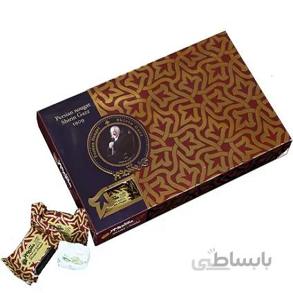 گز شیرین 28% لقمه‌ای پسته طلاکوب – 400 گرم
