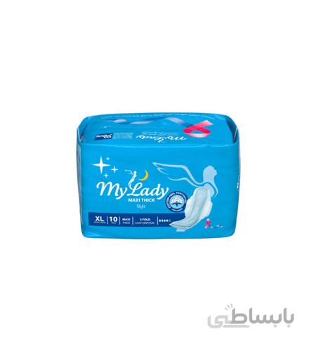 نوار بهداشتی بالدار بزرگ نیمه ضخیم my Lady