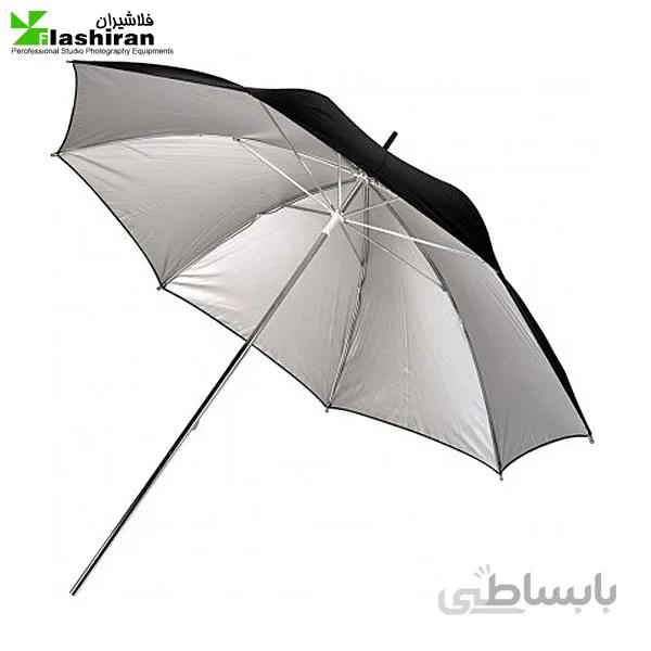 چتر ۱ لایه بازتاب کننده نقره ای / مشکی