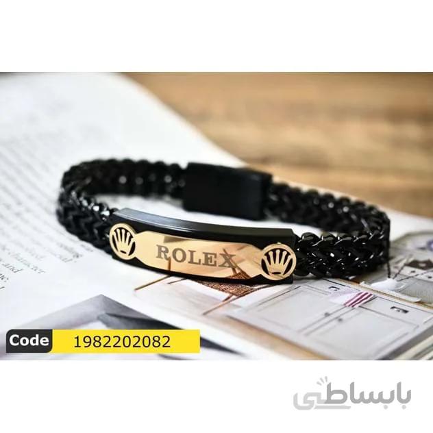 دستبند مردانه رولکس مشکی