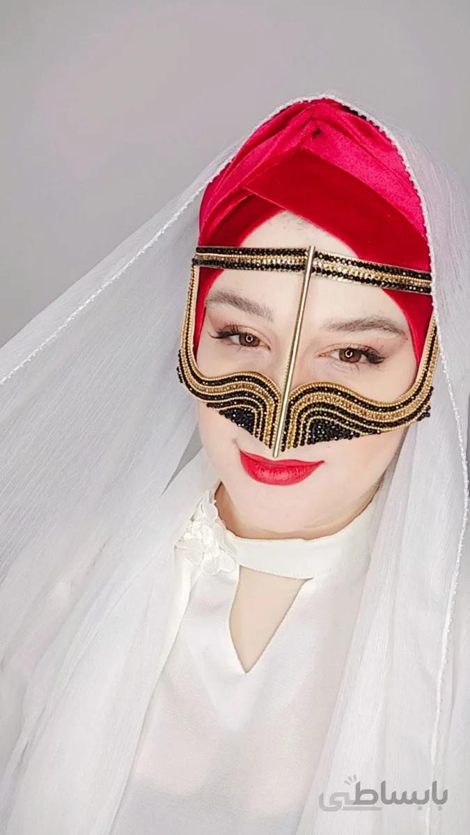 نقاب بندری نگینی jg706