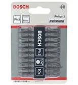 بسته 10 عددی سرپیچ گوشتی دو سر فیلیپس Bosch PH2 65mm 2608521039