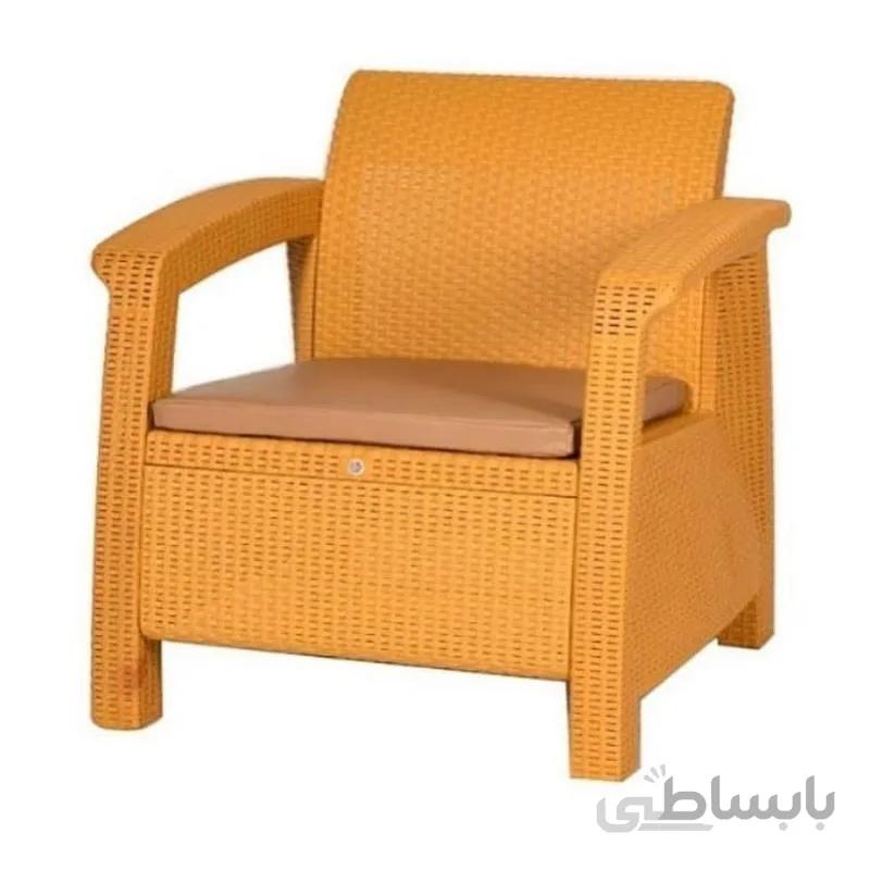 مبل حصیر بافت یک نفره مدل B5983