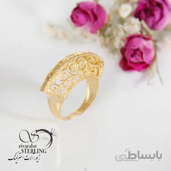 انگشتر نقره طرح دار زنانه