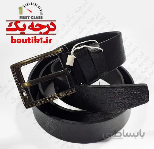 کمربند سگکی چرم طبیعی پهن diesel