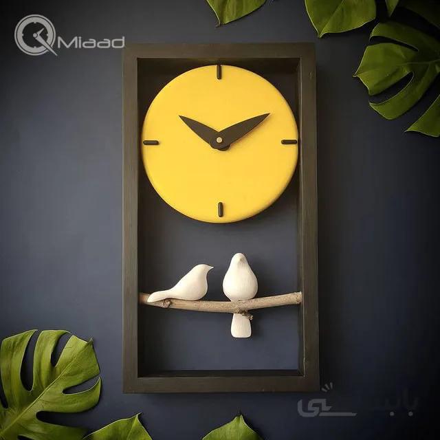 ساعت دیواری چوبی دست ساز مدل 108