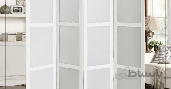 پاراوان مدل مدرن کاملا سفید
