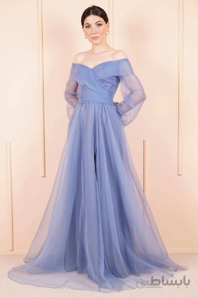 لباس مجلسی زنانه نخ پنبه SpringStore رنگ لاجوردی کد ty46128492
