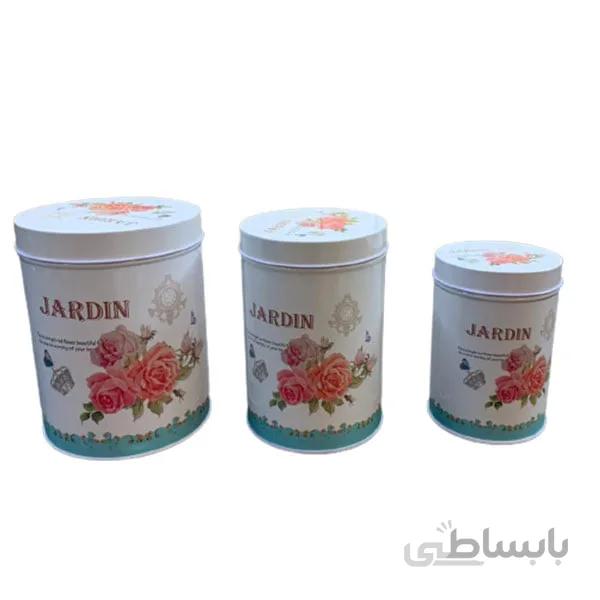 بانکه فلزی استوانه طرح JARDIN کد ۵۲۴