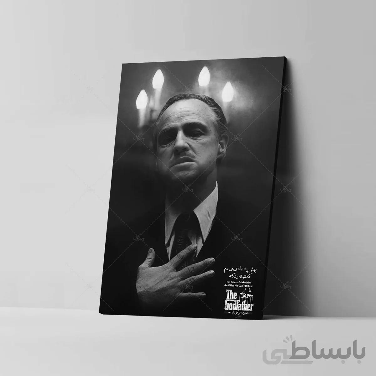 تابلو شاسی آواویز مدل مارلون براندو طرح فیلم پدر خوانده کد 4G434