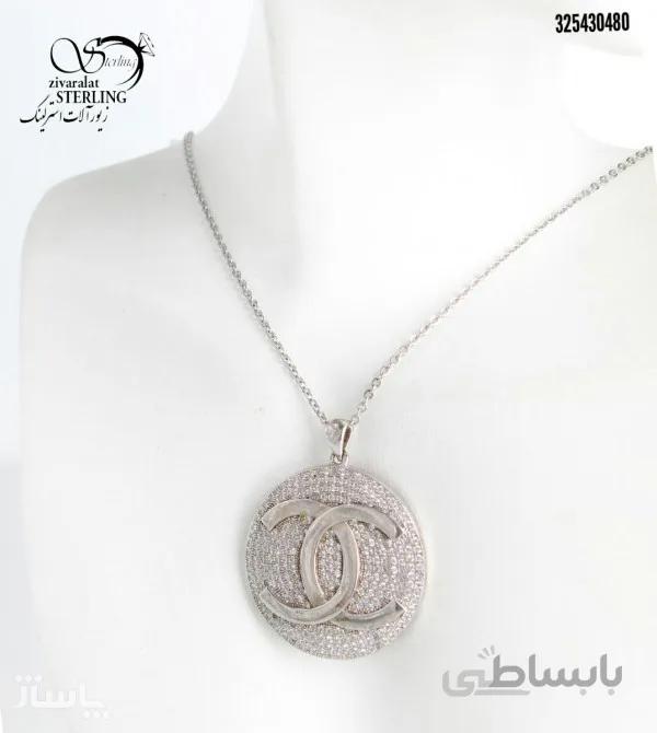 گردنبند نقره زنانه برند CHANNEL کد:2967 کد 521290