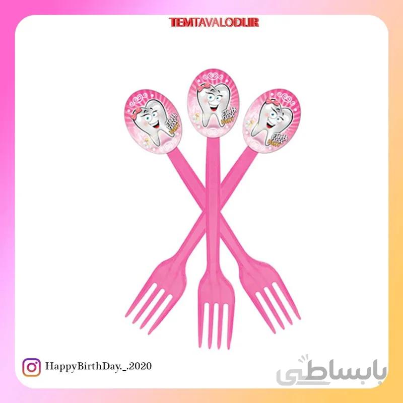 تم دندون صورتی چنگال