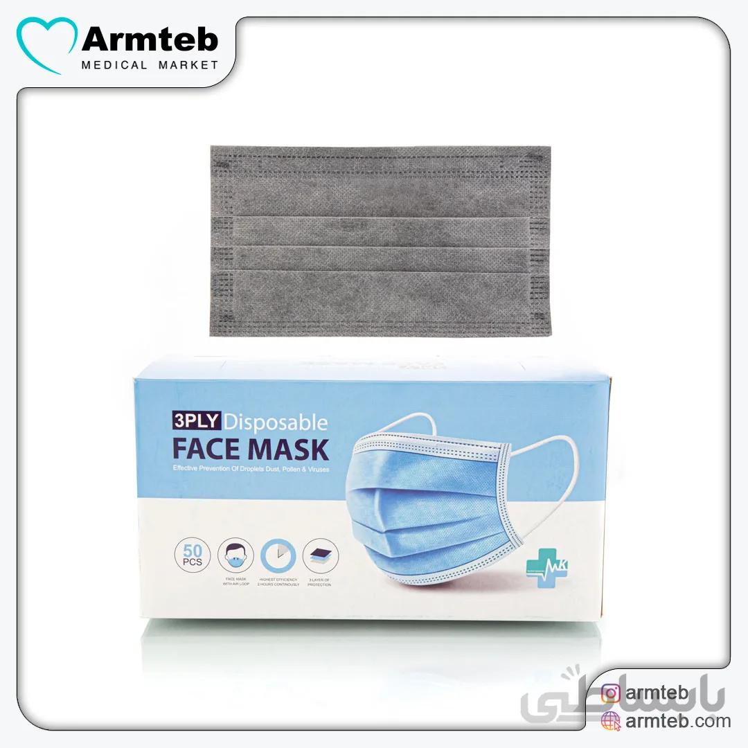 ماسک سه لایه MK خاکستری بسته 50عددی