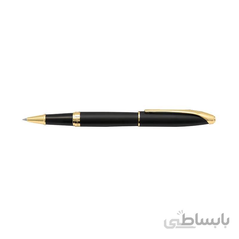 روان نویس یوروپن مدل RING مشکی مات گیره زرد
