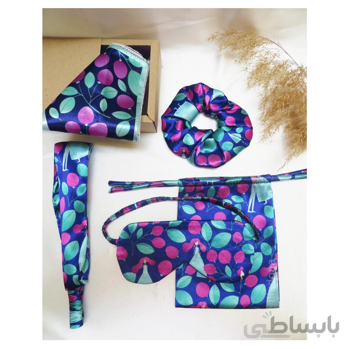 ست اکسسوری پارچه ای طرح باغ تمشک 2