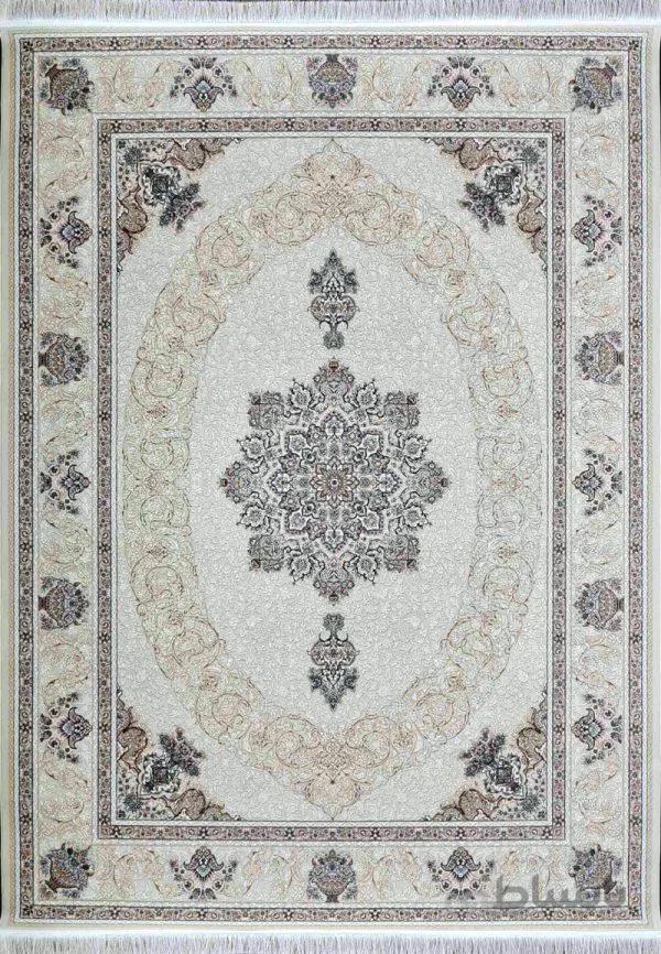 فرش طرح ایناز 1200 شانه کرم صدفی