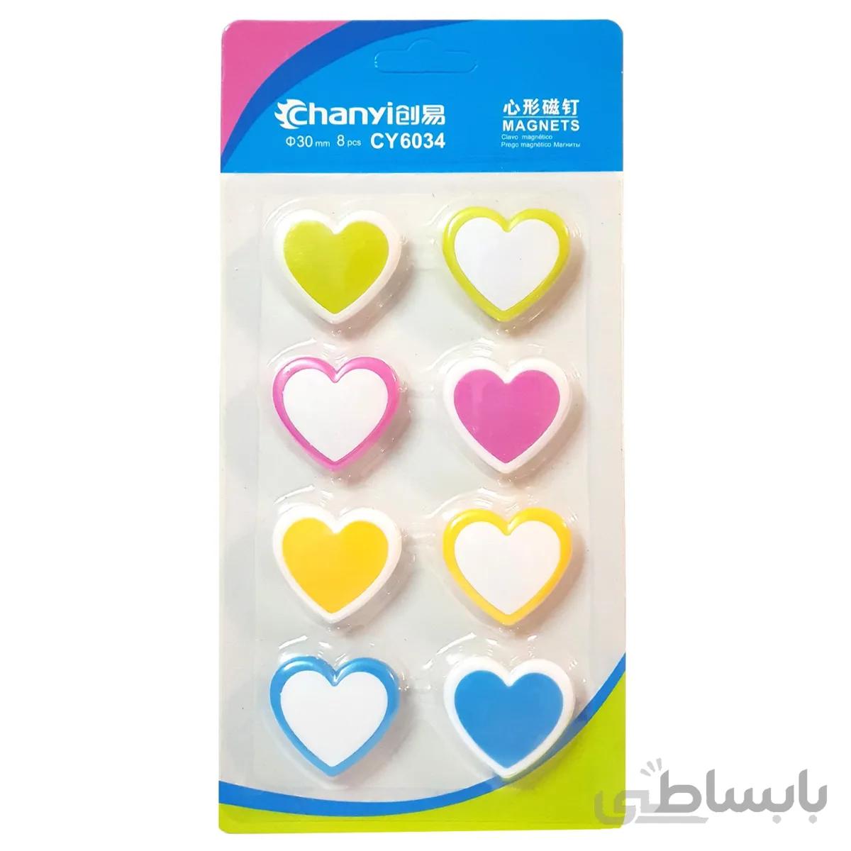 گیره آهنربایی چانی مدل قلب - CY6034 بسته 8 عددی ا Chanyi Heart CY6034 Magnet