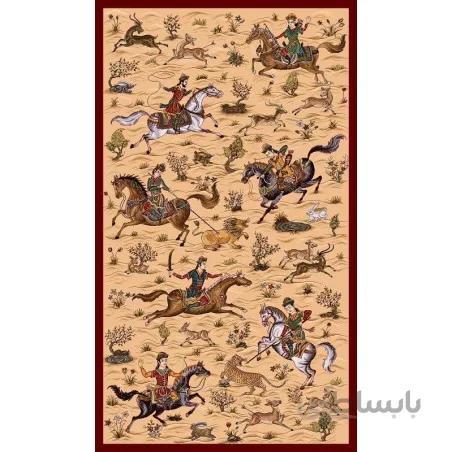 نخ و نقشه فرش تمام ابریشم کد 8