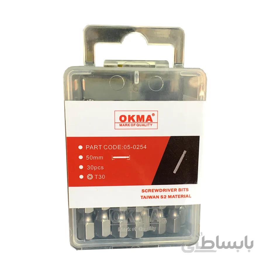 مجموعه 30 عددی سری پیچ گوشتی ستاره ای اوکما مدل T30