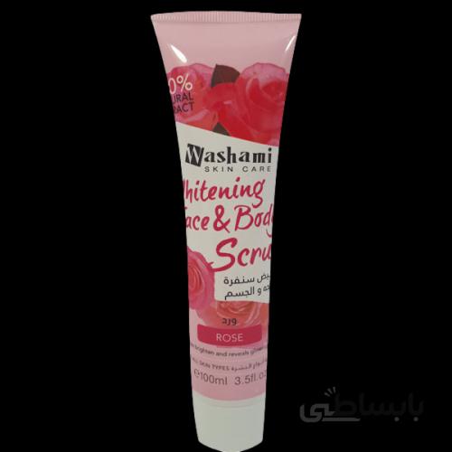 اسکراب صورت و بدن گل رز واشامی WASHAMI SCRUB