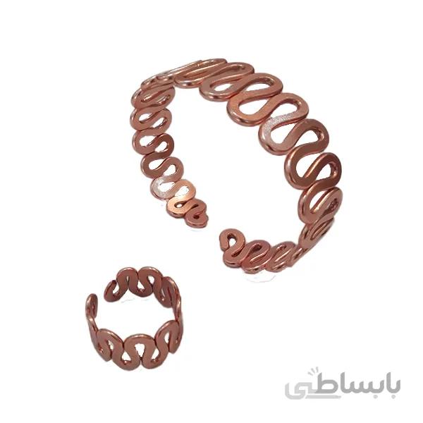 دستبند و انگشتر مسی مدل اینفینیتی کد jw39.2
