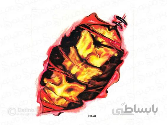 تاتو موقت زخم و استخوان آتشین tattoo-by-3