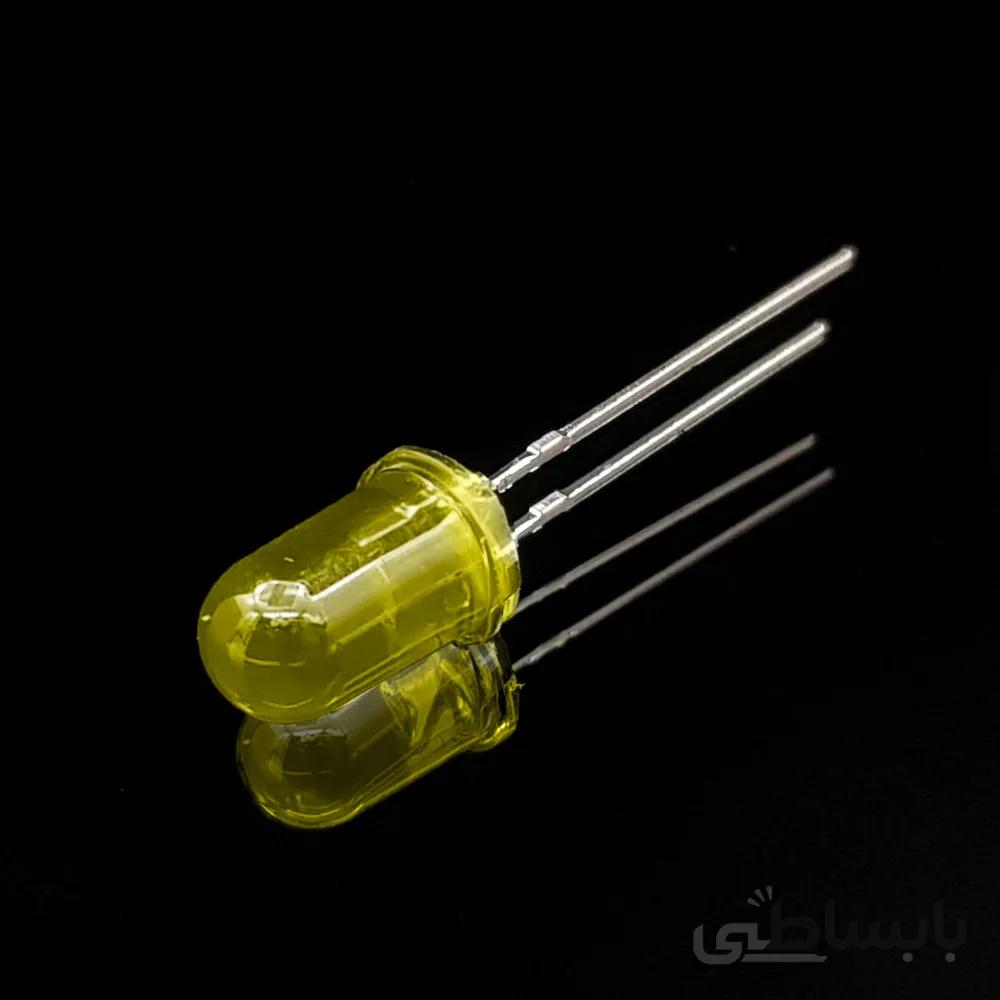 ال ای دی 5mm زرد مات پایه کوتاه