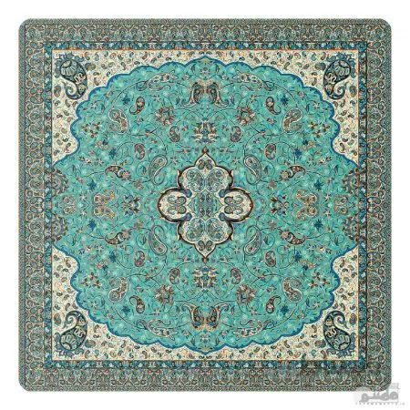 رومیزی مربع ترمه حسینی طرح شاه عباسی کد 618