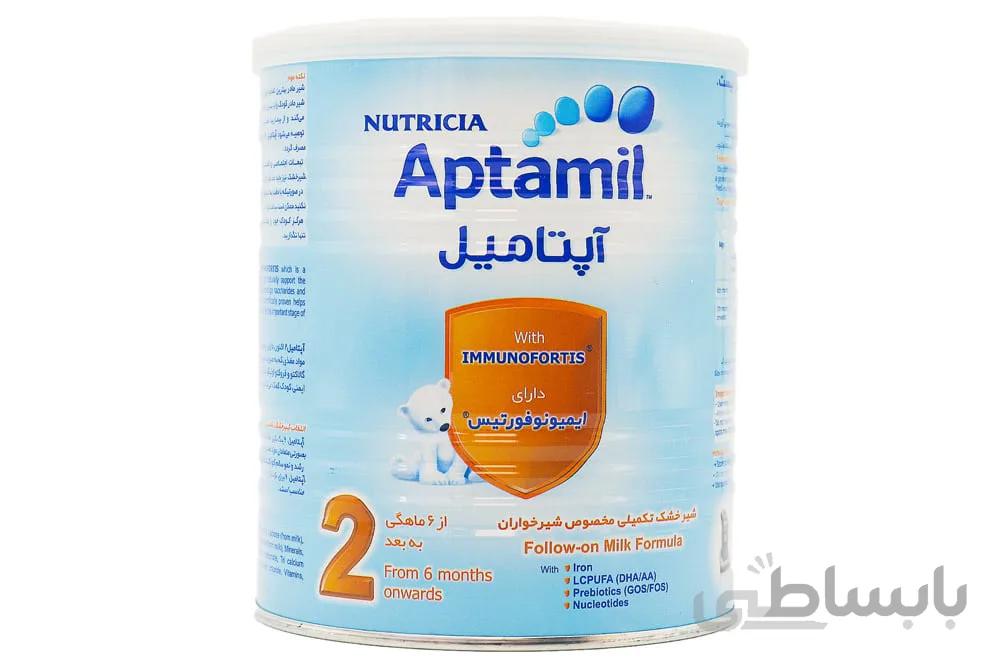 شیر خشک آپتامیل 2 نوتریشیا (مناسب شیرخوران ۶ تا ۱۲ ماه) 400 گرم