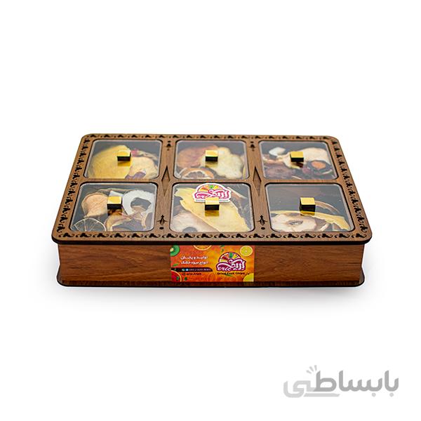 جعبه چوبی درب مربع - 500 گرمی