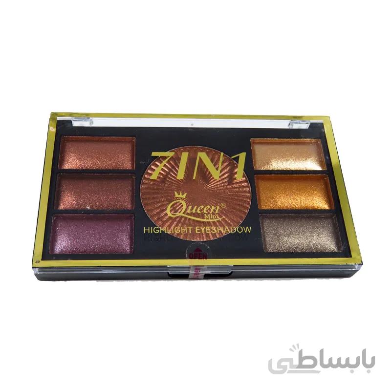 پالت سایه چشم مینی کویین به همراه هایلایتر Highlight Eyeshadow-1