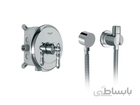 شیر توالت توکار شودر مدل زیگموند brass کروم