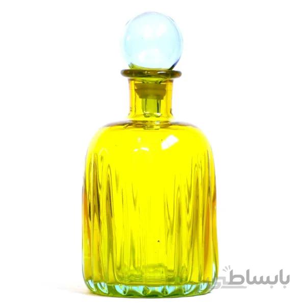 بطری شیشه ای استوانه شیاردار در حبابی کوچک زرد