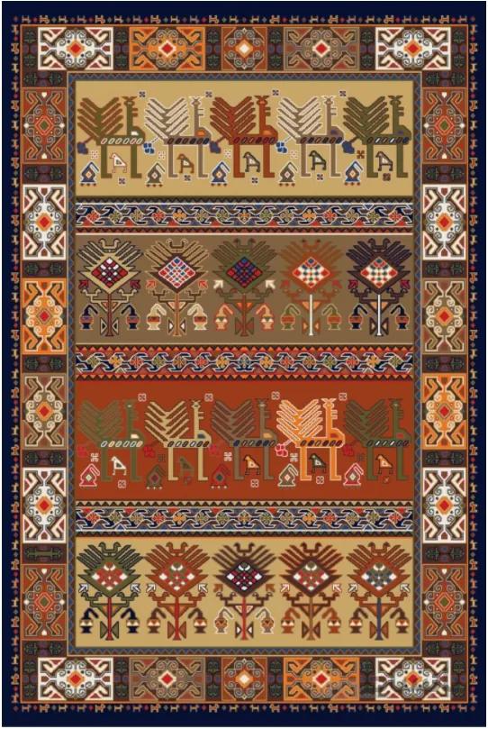 فرش ستاره کویر یزد کلکسیون شاهسون طرح B-056-8818