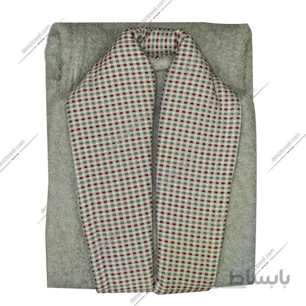 حوله تن پوش طرح یاس سبز روشن