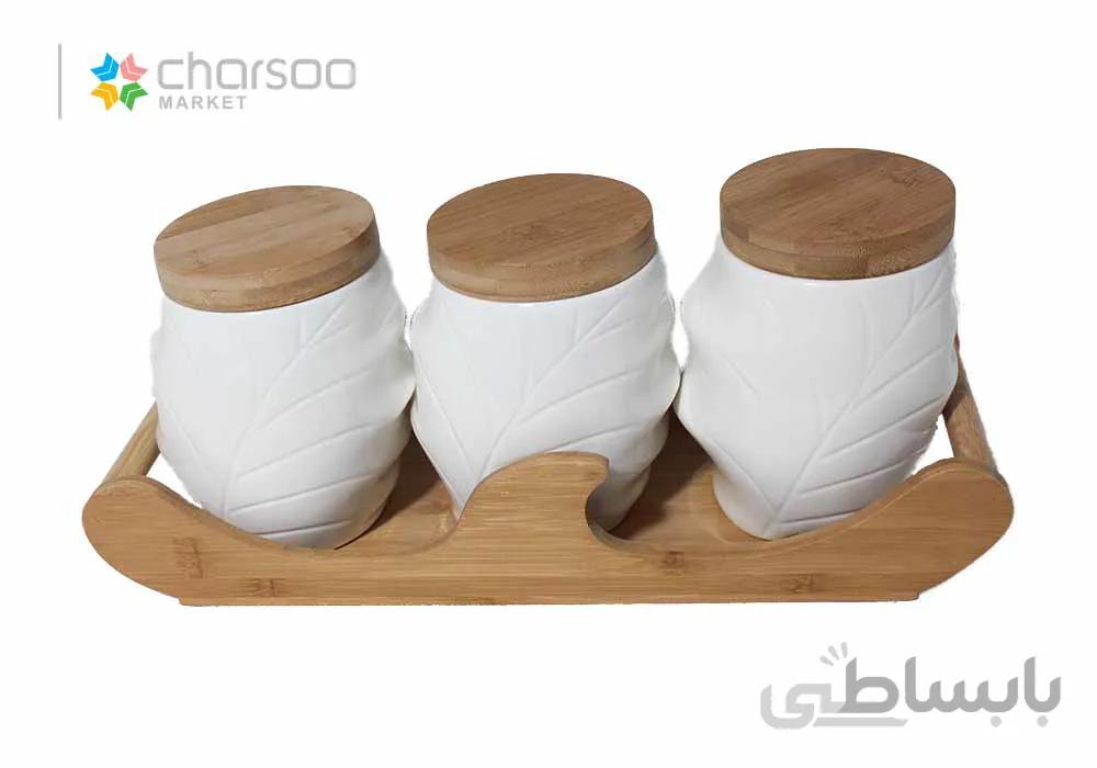جا سماوری طرح برگ چوب چینی