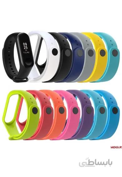 بند سیلیکونی رنگی می بند 3 و میبند 4 | Xiaomi Mi Band 3 Miband4 Silicone Colorful Strap