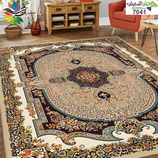 فرش ماشینی کلاسیک 700 شانه کد 7041