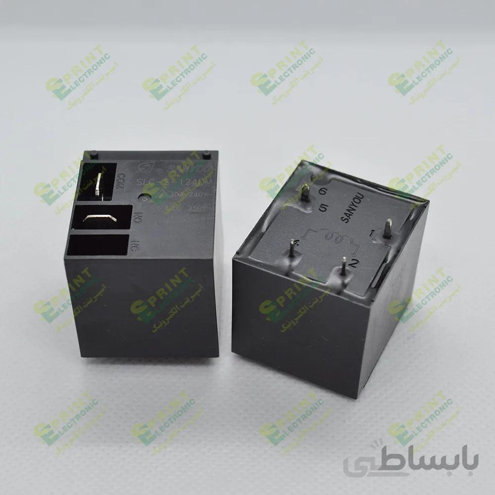 رله 24 ولت فیش خور کولری 4 پایه 30 آمپر SANYOU SLC-S-124DM