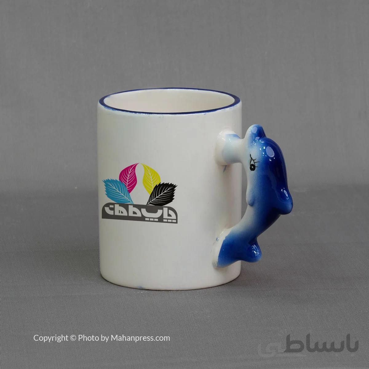 چاپ روی لیوان ماگ سرامیکی عروسکی طرح دلفین باهوش