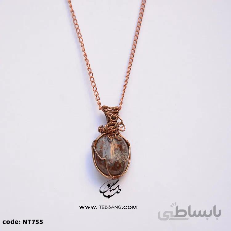 گردنبند زنانه سنگ عقیق NT-755