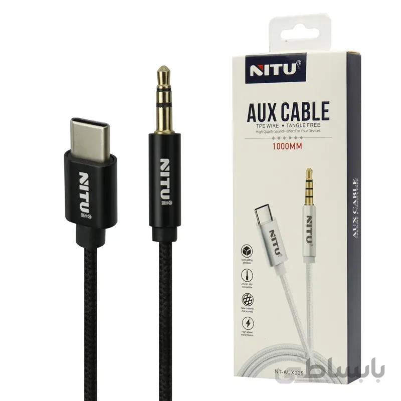 کابل تبدیل Nitu NT-AUX005 Type-C To AUX 1m