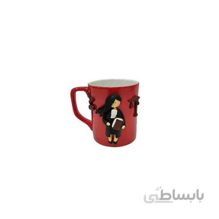 ماگ برجسته رنگی طرح خانم وکیل کد۰۲