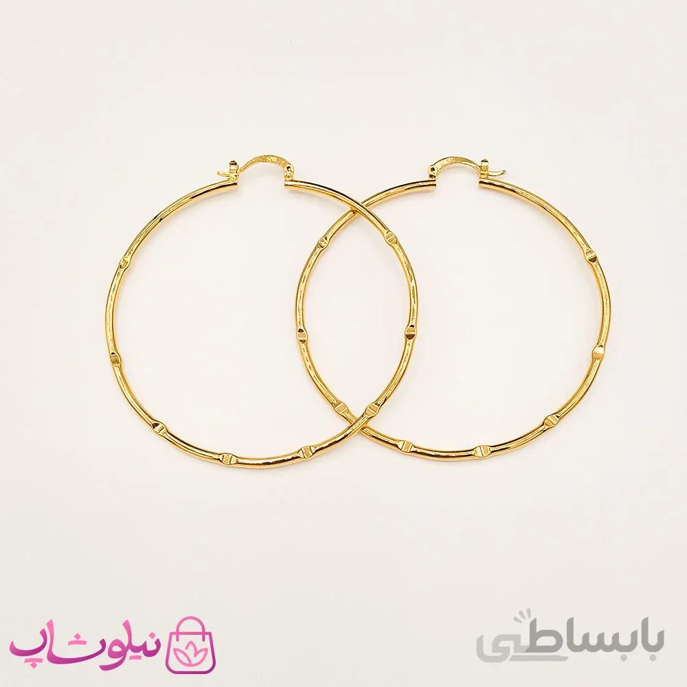 گوشواره زنانه حلقه ای بزرگ استیل کد 4200
